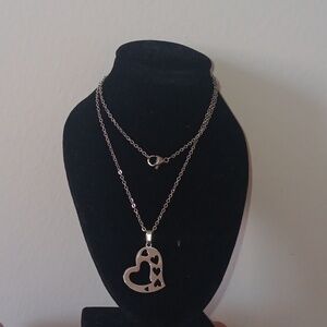 💕💕💕Fashion Stainless Steel Heart Pendant Chain Necklace For Women  💖💖💖